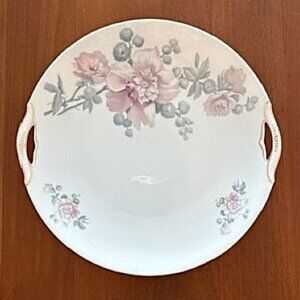 Vintage KPM Porcelain Plate With Handles - Floral Pattern - 9.5 In. (Germany)